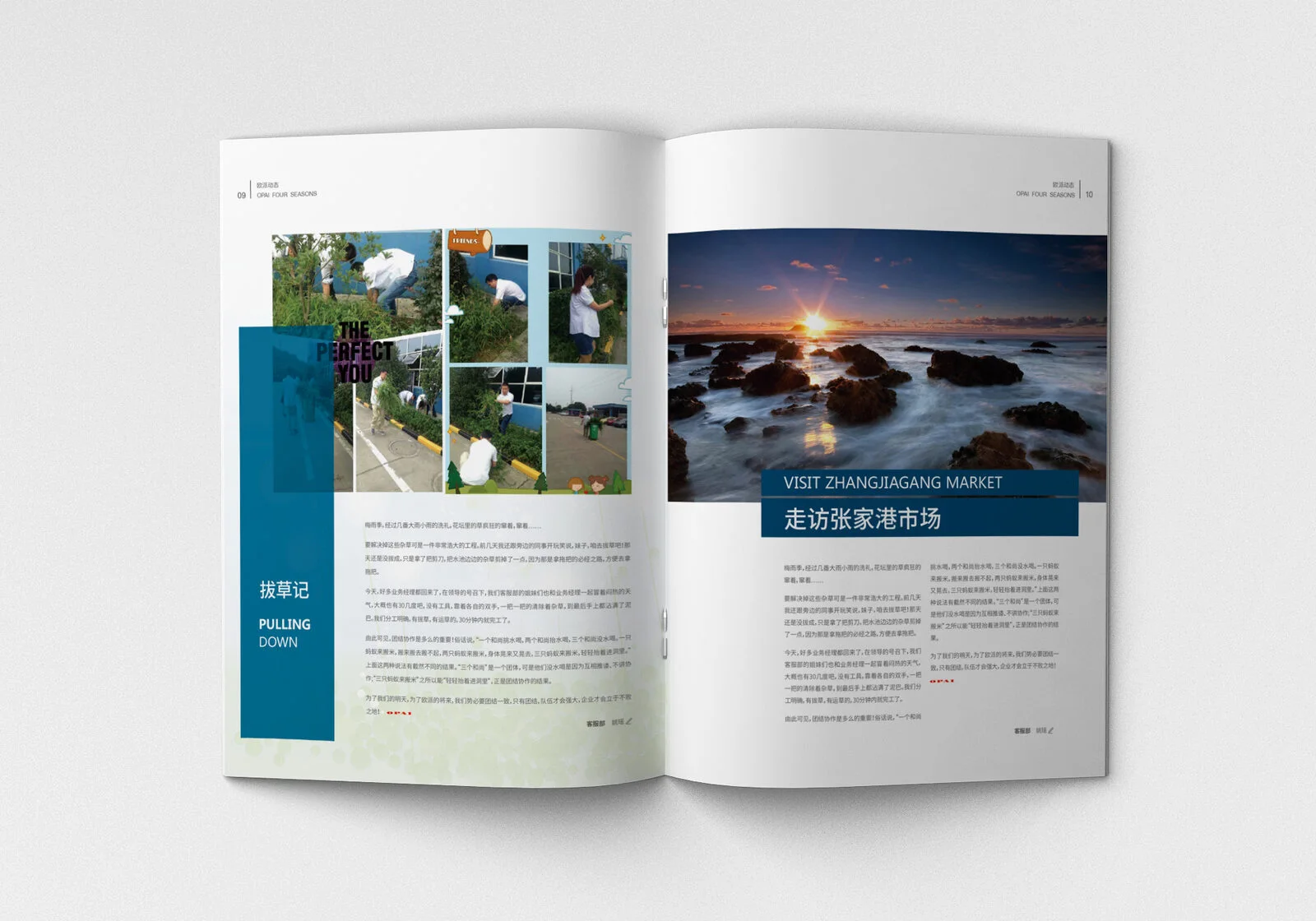 欧派集团企业画册市场走访随笔跨页